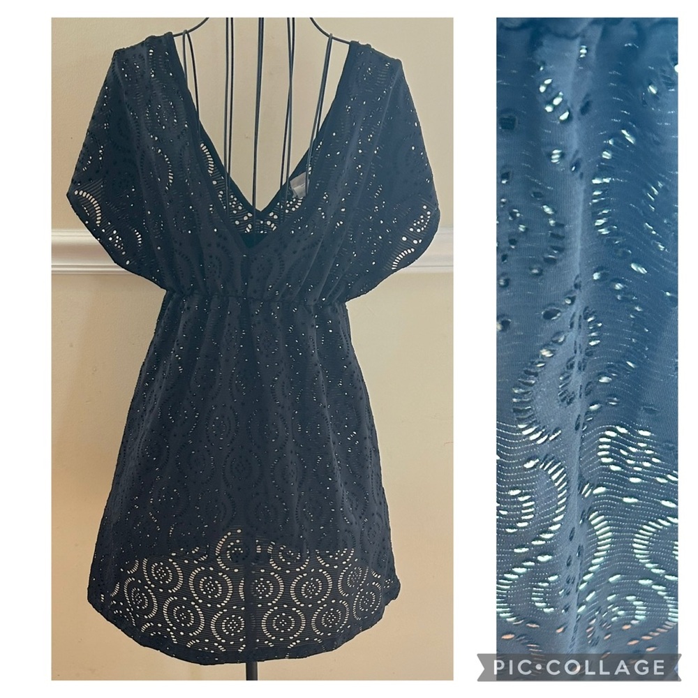 Venus Black Eyelet Swim Cover Dress